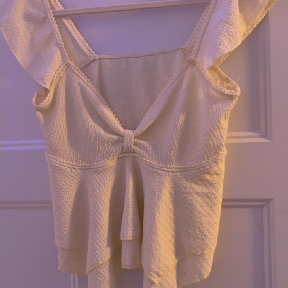 Elegant Cream Women's Top